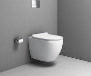 Aqualine Carlo Závěsná Wc Mísa, Vortex Rimless, 36x53cm, Bílá