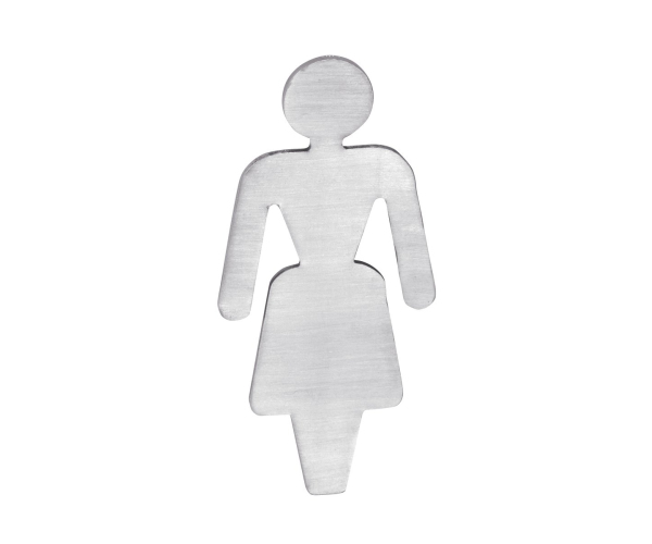 Sapho Cedule Wc Dámy, 80x35x2mm, Nerez Mat