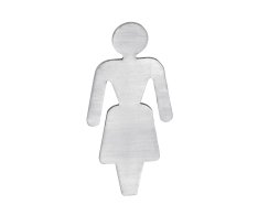 Sapho Cedule Wc Dámy, 80x35x2mm, Nerez Mat