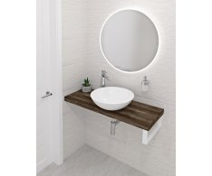 Sapho Avice Deska Pod Umyvadlo 210x36cm, Tl.5cm, Dub Tmavý