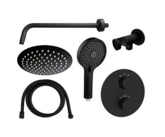 Sprchový Set S Podomítkovou Baterií Eridan O Black, černá