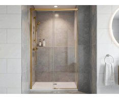 Gelco Luxor Gold Matt Sprchové Dveře 1000mm, čiré Sklo