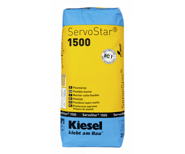 Kiesel ServoStar 1500 – Fliesenkleber - Flexibler Dünnbettmörtel für Fliesen und Naturstein 25 kg main image 0