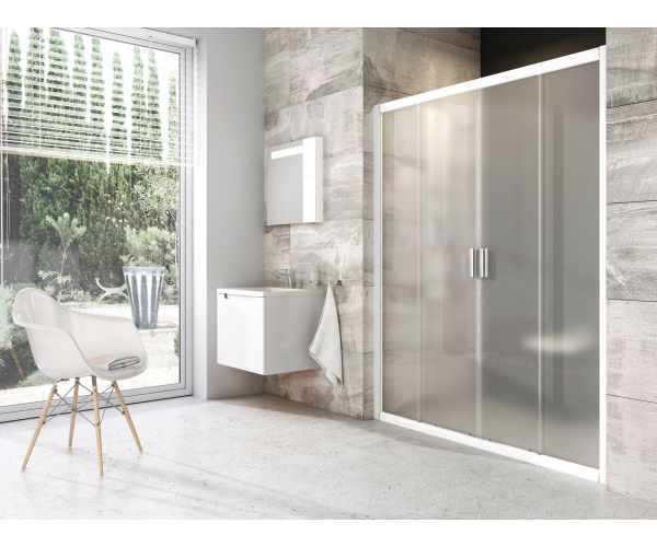 Sprchové dveře Blix BLDP4 - BLDP4 120, bílá+grape