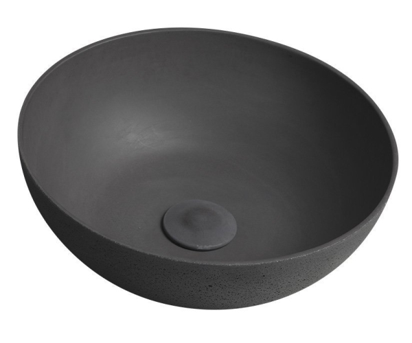 Sapho Formigo Betonové Umyvadlo Na Desku, ø 39cm, Antracit Mat