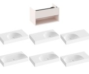 SD Lite 80 skříňka pod umyvadlo - SD Lite 80 skříňka pod umyvadlo Alabaster Pink X000001866