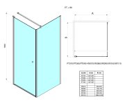 Aqualine Pilot čtvercový Sprchový Kout 700x700 Mm, Sklo Brick