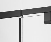 Polysan Easy Black Sprchové Dveře Otočné 760-900mm, Sklo Brick