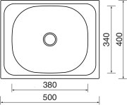 Dřez Classic 500, Matný Povrch, Tloušťka 0,5 Mm, Včetně Sifonu (spns3s) A 3 1/2" Sítkového Ventilu S-STSCLM5004005V