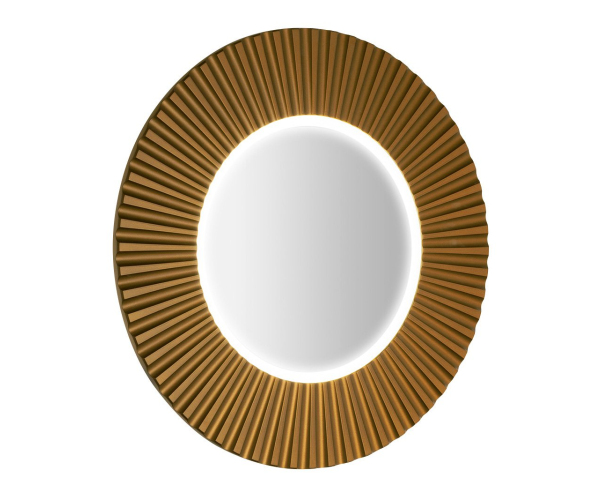 Sapho Pride Strip Kulaté Zrcadlo S Led Osvětlením V Rámu ø 75cm, Bronz