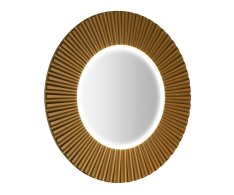 Sapho Pride Strip Kulaté Zrcadlo S Led Osvětlením V Rámu ø 75cm, Bronz