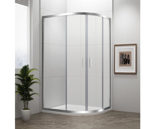 Polysan Easy čtvrtkruhová Sprchová Zástěna 1200x800mm, L/r, čiré Sklo