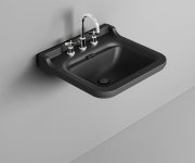 Kerasan Waldorf Keramické Umyvadlo 60x55cm, černá Mat