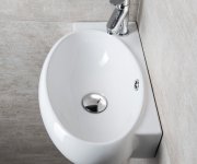 Sapho Ribera Keramické Umývátko Rohové 43x28,5cm, Otvor Pro Baterii Vlevo, Bílá