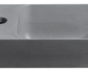 Sapho Piccolino Betonové Umývátko 30,8x17cm, Baterie Vlevo, šedá Mat