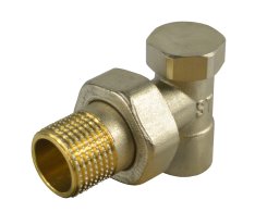 Klum šroubení Radiátorové Uzavíratelné, Rohové, Pájecí, 1/2“x15 Mm