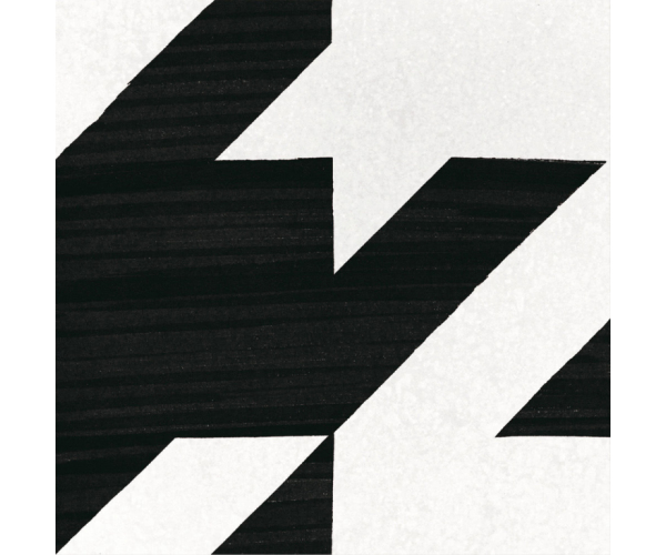 Vzorovaná dlažba Equipe Caprice Deco Tweed B&W 20x20