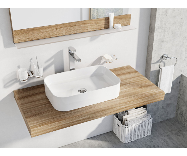 Umyvadlo Ceramic Slim R - Umyvadlo Ceramic Slim R 55, bez otvoru pro baterii, bez přepadu
