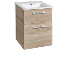 Aqualine Vega Umyvadlová Skříňka 51,5x72,6x43,6cm, 2x Zásuvka, Dub Platin