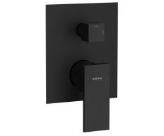 Sapho Cubemix Podomítková Sprchová Baterie, 2 Výstupy, černá Mat