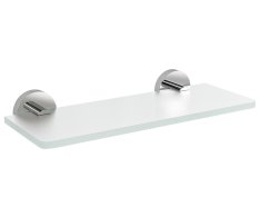 Sapho X-round Skleněná Polička 200mm, Chrom/mléčné Sklo