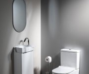 Sapho Margitha Keramické Umývátko 38x22cm, Otvor Pro Baterii Vpravo, Carrara