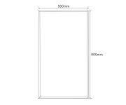 Aqualine Flanco Zrcadlo S Fazetou 50x90cm, Cu Free