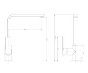 Mereo Dřezová Stojánková Baterie, Dita, S Ramínkem Nad Pákou, Výška 290 Mm, Chrom