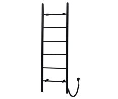 Sapho Karbo Elektrický Sušák Ručníků, Kulatý, 500x1600mm, 120 W, černá Mat