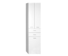 Aqualine Zoja/keramia Fresh Skříňka Vysoká S Košem 50x184x29cm, Bílá