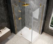 Polysan Globe Gold Matt Obdélníkový Sprchový Kout 1100x1000mm, čiré Sklo, Levé