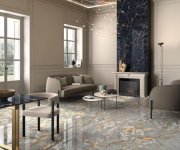 Dlažba jako mramor ABK Sensi Signoria Roma Imperiale 120x120 Lux. Rett. - modrá