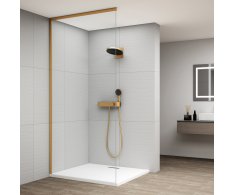 Polysan Esca Sada Profilů Pro Uchycení Skla, Stěna - Strop, 2600x1600mm, Zlato Mat