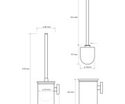 Sapho X-steel Wc štětka Závěsná, Nerez Mat