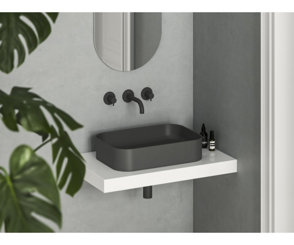 Umyvadlo Ceramic Slim R - Umyvadlo Ceramic Slim R 55, bez otvoru pro baterii, bez přepadu