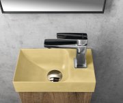 Sapho Piccolino Betonové Umývátko 30,8x17cm, Baterie Vpravo, žlutá Mat