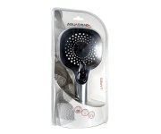 Lares, 3-polohová Ruční Sprcha Se Stop Funkcí, Průměr 120mm, Chrom-černá Mat AQS55011