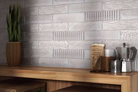Dekorovaný jemný obklad Equipe Splendours Fabric Grey - výroba dekoru ukončena