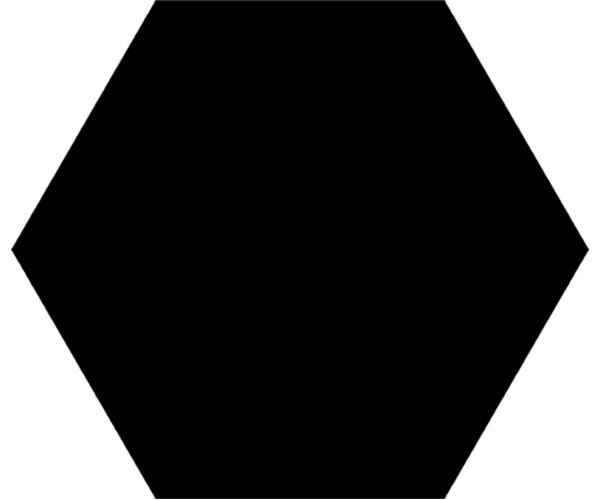 Dlažba Codicer Solid Hex 25 Black 22x25 - černá