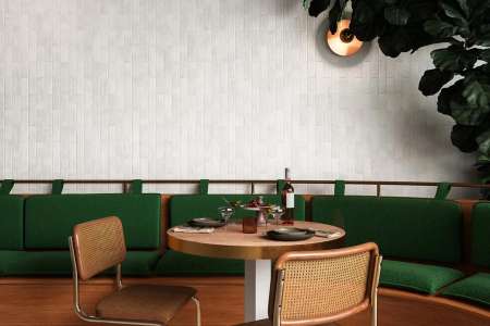 Bílý matný obklad do restaurace Sant Agostino Tetris White Mat 5x20 cm