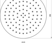 Hlavová sprcha kulatá 250 mm - 985.00CR Hlavová sprcha, 250 mm, chrom X070517