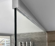 Polysan Architex Sada Pro Neviditelné Uchycení Skla, Podlaha-stěna-strop, 1610x2600mm, Leštěný Hliník