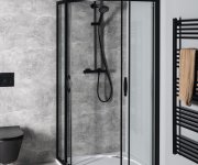 Gelco Sigma Simply Black čtvrtkruhová Sprchová Zástěna 900x900 Mm, R550, čiré Sklo