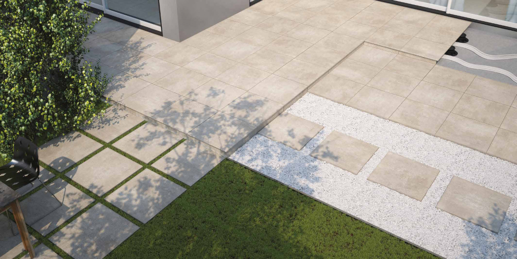 Realizace 20mm dlažba vhodná na terče Pastorelli Milano City Beige 60*60