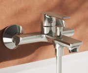 Vanová nástěnná baterie Solar, se sprchovým setem - SL 022.00CR.+S Vanová nástěnná baterie se sprchovým setem, chrom X07S105