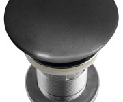Sapho Umyvadlová Výpust 5/4“, Click-clack, Betonová Zátka, 10-80mm, Antracit Pololesk