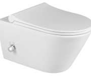 Sapho Avva Cleanwash Závěsná Wc Mísa, Integrovaná Baterie A Bidet. Sprška, Rimless, 35,5x53cm, Bílá