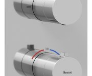 Termostatická podomítková baterie Espirit ES 063.00, s přepínačem, pro R-box - ES 063.00CR.O2.RB07C Termostatická podomítková baterie 2-cestná bez tělesa, chrom X070206