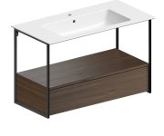 Gsi Pura Konstrukce Pod Umyvadlo 102,6x46cm, černá Mat/ořech