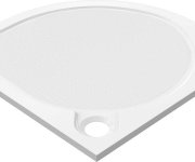 Gelco Arca Sprchová Vanička Z Litého Mramoru, čtvrtkruh 80x80cm, R550, Bílá